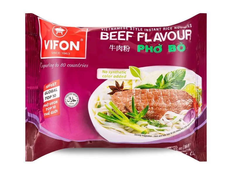 Vifon Pho Bo Vietnamese Style Instant Rice Noodle (Beef Flavour)