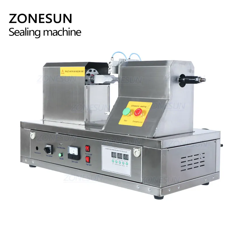 ZONESUN QDFW-125S Ultrasonic Hand Cream Soft Hose Sealer Equipment Tools Plastic Tube Sealing Machine